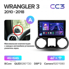 Штатна магнітола Teyes CC3 4GB+64GB4G+WiFi Jeep Wrangler 3 (2010-2018)