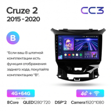 Штатна магнітола Teyes CC3 4GB+64GB4G+WiFi Chevrolet Cruze 2 (2015-2020)