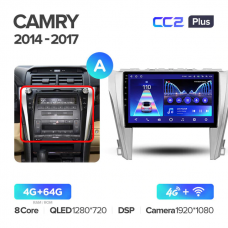 Штатна магнітола Teyes CC2 Plus Toyota Camry 50/55 (2014-2017)