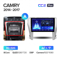 Штатна магнітола Teyes CC2 Plus Toyota Camry 50/55 (2014-2017)