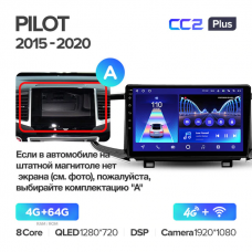 Штатна магнітола Teyes CC2 Plus 4GB+64GB4G+WiFi Honda Pilot (2015-2020)