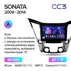 Штатна магнітола Teyes CC3 4GB+64GB4G+WiFi Hyundai Sonata YF (2009-2014)