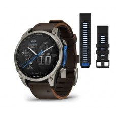 Авіаційний годинник Garmin D2 Mach 2 Titanium 47мм з Oxford Brown коричневим шкіряним ремінцем 010-02904-31