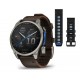 Авіаційний годинник Garmin D2 Mach 2 Titanium 47мм з Oxford Brown коричневим шкіряним ремінцем 010-02904-31