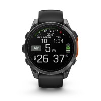 Смарт-годинник Garmin Fenix 8 Amoled 47 мм Slate Gray з чорним силіконовим ремінцем 010-02904-00