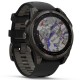 Смарт-годинник Garmin Fenix 8 Solar Sapphire 47mm титан Carbon Gray DLC titanium with Black and Pebble Grey Silicone Band 010-02906-11