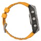 Смарт-годинник Garmin Fenix 8 Amoled 51 мм Sapphire Titanium з помаранчевою фірмовою вставкою та силіконовим ремінцем 010-02905-11