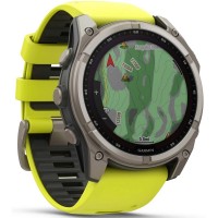 Смарт-годинник Garmin Fenix 8 Solar Sapphire 51 мм Titanium With An Amp Yellow and Graphite Silicone Band 010-02907-21