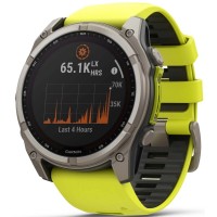 Смарт-годинник Garmin Fenix 8 Solar Sapphire 51 мм Titanium With An Amp Yellow and Graphite Silicone Band 010-02907-21