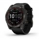 Смарт-годинник Garmin Fenix 7X Sapphire Solar титановий чорно-сірий корпус  з чорним ремінцем 010-02541-11