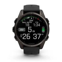 Смарт-годинник Garmin fenix 8 AMOLED (43 мм) Sapphire карбоново-сірий DLC титан чорний/гравійно-сірий (010-02903-21)