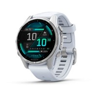 Смарт-годинник Garmin fenix 8 AMOLED (43 мм) сріблястий/білий камінь (010-02903-00)