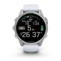 Смарт-годинник Garmin fenix 8 AMOLED (43 мм) сріблястий/білий камінь (010-02903-00)