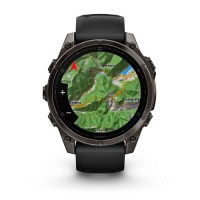 Смарт-годинник Garmin fenix 8 AMOLED (47 мм) Sapphire карбоново-сірий DLC титан чорний/гравійно-сірий (010-02904-21)