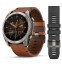 Смарт-годинник Garmin fenix 8 AMOLED (51 мм) Sapphire Titanium з каштановим шкіряним ремінцем (010-02905-40)