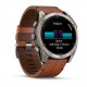 Смарт-годинник Garmin fenix 8 AMOLED (51 мм) Sapphire Titanium з каштановим шкіряним ремінцем (010-02905-40)