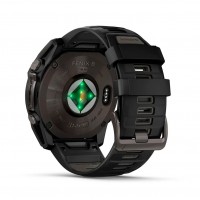 Смарт-годинник Garmin Fenix 8 Solar 51 мм із Sapphire покриттям, вуглецево-сірий, з DLC, з силіконовим ремінцем сірого кольору 010-02907-11