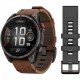 Смарт-годинник Garmin fenix 8 Pro AMOLED (47 мм) Sapphire карбоново-сірий DLC титан з каштановим шкіряним ремінцем (010-03198-40)