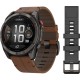 Смарт-годинник Garmin fenix 8 Pro AMOLED (51 мм) Sapphire кольору сірий DLC титан з шкіряним ремінцем (010-03199-40)