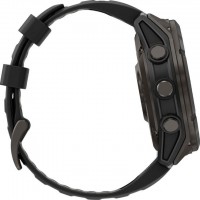 Смарт-годинник Garmin Fenix 8 (51 mm) MicroLED Sapphire, титан Carbon Gray DLC із силіконовим графітовим ремінцем (010-03380-05)