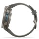 Смарт-годинник Garmin Fenix 9 Solar 43mm Titanium зі світло-сірим ремінцем