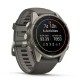 Смарт-годинник Garmin Fenix 9 Solar 43mm Titanium зі світло-сірим ремінцем