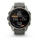 Смарт-годинник Garmin Fenix 9 Solar 43mm Titanium зі світло-сірим ремінцем