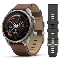 Garmin Fenix 9 Pro 47mm inReach Brown Leather Strap (010-04336-41)