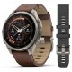 Garmin Fenix 9 Pro 47mm inReach Brown Leather Strap (010-04336-41)