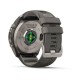 Смарт-годинник Garmin Fenix 9 Pro Solar 51mm Titanium зі світло-сірим ремінцем