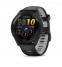 Смарт-годинник Garmin Forerunner 265 з чорними безелем і корпусом та чорно-сірим силіконовим ремінцем 010-02810-10