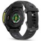 Смарт-годинник Garmin Forerunner 970 з сірим безелем з титану DLC та чорним ремінцем 010-02969-10