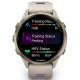 Смарт-годинник Garmin Forerunner 970 з золотим безелем з титану та світло сірим ремінцем 010-02969-12