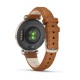 Смарт-годинник Garmin Lily 2 Classic пудрове золотистий з шкіряним ремінцем коричневого кольору 010-02839-02