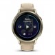 Преміальний годинник Garmin Venu 4 у золотому корпусі з шкіряним ремінцем 010-03013-03