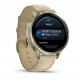 Преміальний годинник Garmin Venu 4 у золотому корпусі з шкіряним ремінцем 010-03013-03