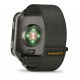Спортивний годинник Garmin Venu X1 зелені  з титановим корпусом та нейлоновим хакі ремінцем ComfortFit 010-02980-03
