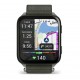 Спортивний годинник Garmin Venu X1 зелені  з титановим корпусом та нейлоновим хакі ремінцем ComfortFit 010-02980-03